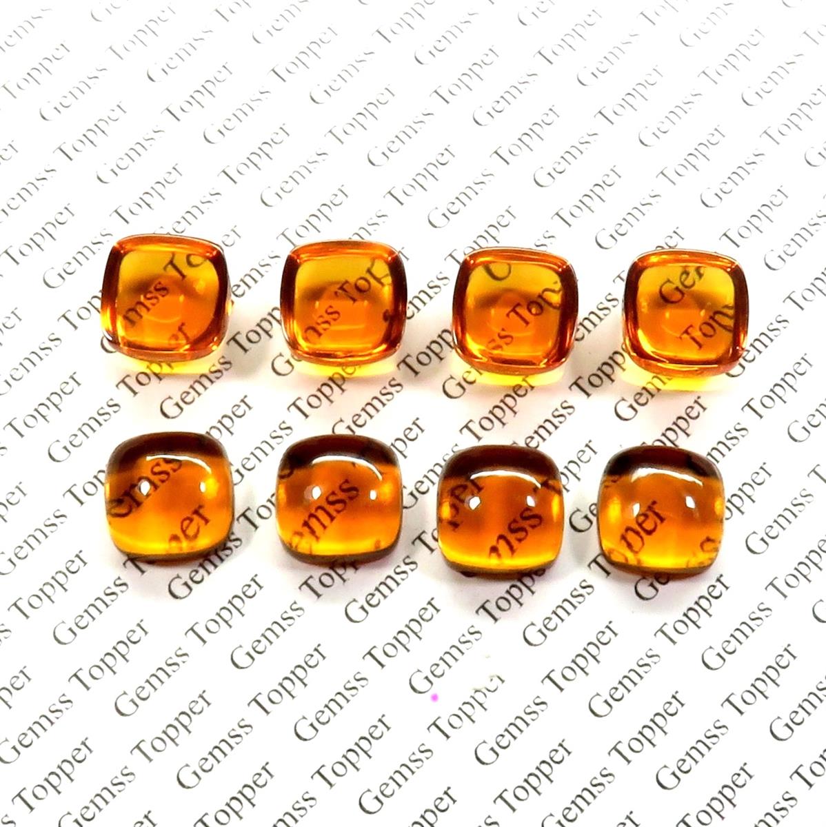 Citrine 10x10 mm Cushion Cabochon